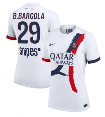 Paris Saint-Germain Bradley Barcola #29 Replik Auswärtstrikot Damen 2025-26 Kurzarm